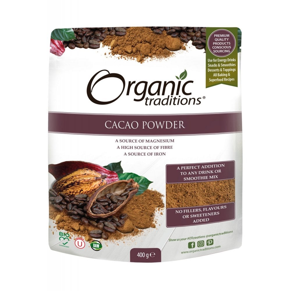 Organic Traditions - Organic Cocao Powder 400g – Red23 Elite Health ...